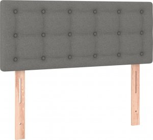 vidaXL vidaXL Łóżko kontynentalne z materacem, ciemnoszara tkanina 90x190 cm 6