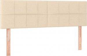 vidaXL vidaXL Łóżko kontynentalne z materacem, kremowe, tkanina, 140x190 cm 6