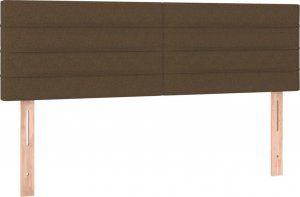 vidaXL vidaXL Łóżko kontynentalne z materacem, brązowe, tkanina, 140x190 cm 6