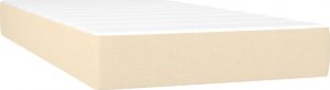 vidaXL vidaXL Łóżko kontynentalne z materacem, kremowe, tkanina, 90x190 cm 5