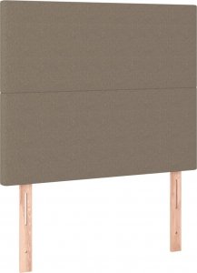 vidaXL vidaXL Łóżko kontynentalne z materacem, taupe, tkanina, 80x200 cm 6