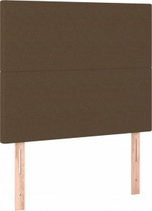 vidaXL vidaXL Łóżko kontynentalne z materacem, brązowe, tkanina, 90x190 cm 6