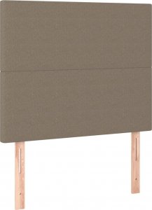 vidaXL vidaXL Łóżko kontynentalne z materacem, taupe, tkanina, 100x200 cm 6