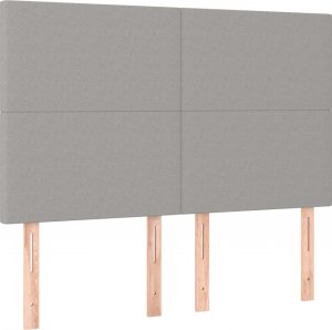 vidaXL vidaXL Łóżko kontynentalne z materacem, ciemnoszara tkanina 140x190 cm 6