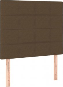 vidaXL vidaXL Łóżko kontynentalne z materacem, brązowe, tkanina, 90x190 cm 6
