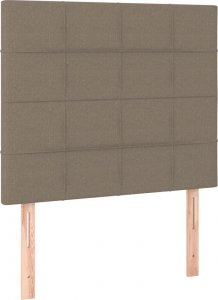 vidaXL vidaXL Łóżko kontynentalne z materacem, taupe, tkanina, 100x200 cm 6
