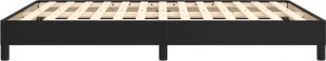 vidaXL vidaXL Rama łóżka, czarna, 140x200 cm, obita sztuczną skórą 6