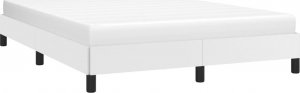 vidaXL vidaXL Rama łóżka, biała, 140x200 cm, obita sztuczną skórą 3