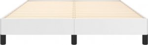vidaXL vidaXL Rama łóżka, biała, 140x200 cm, obita sztuczną skórą 5