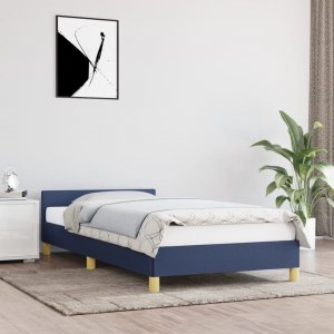 vidaXL vidaXL Rama łóżka z zagłówkiem, niebieska, 80x200 cm, obita tkaniną 1