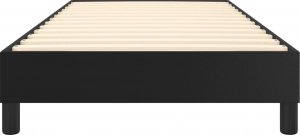 vidaXL vidaXL Łóżko kontynentalne, czarne, obite sztuczną skórą, 90x200 cm 5