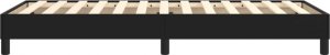 vidaXL vidaXL Łóżko kontynentalne, czarne, obite sztuczną skórą, 90x200 cm 6