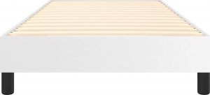 vidaXL vidaXL Łóżko kontynentalne, białe, 90x200 cm, obite sztuczną skórą 5