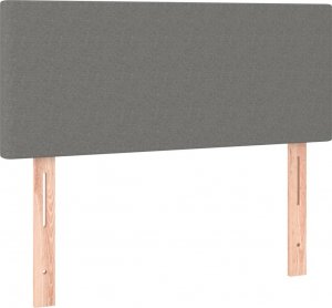 vidaXL vidaXL Łóżko kontynentalne z materacem, ciemnoszara tkanina 90x190 cm 6