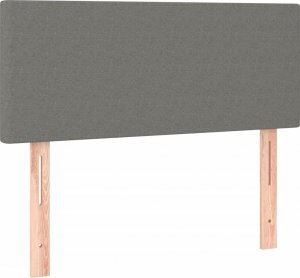 vidaXL vidaXL Łóżko kontynentalne z materacem, ciemnoszara tkanina 90x200 cm 6