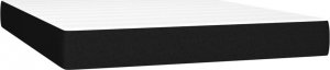 vidaXL vidaXL Łóżko kontynentalne z materacem, czarne, tkanina 140x200 cm 5