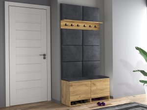 MartigoPlus Szafka buty siedzisko biała KANSAS panele wieszak 12