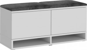 MartigoPlus Szafka buty siedzisko biała KANSAS panele wieszak 2