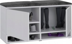 MartigoPlus Szafka buty siedzisko biała KANSAS panele wieszak 3
