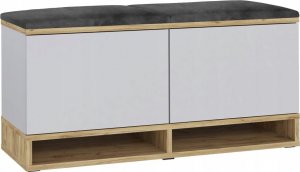 MartigoPlus Szafka buty siedzisko biała-craft KANSAS panele wieszak 7