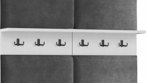 MartigoPlus Szafka buty siedzisko biała-craft KANSAS panele wieszak 9