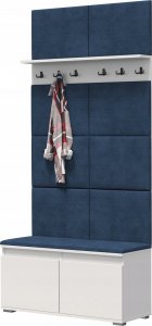 MartigoPlus Szafka na buty siedzisko wieszak panele Nevada 100 biała 2