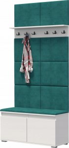 MartigoPlus Szafka na buty siedzisko wieszak panele Nevada 100 biała 3