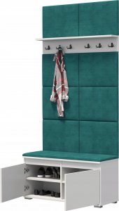 MartigoPlus Szafka na buty siedzisko wieszak panele Nevada 100 biała 6