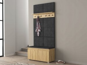 MartigoPlus Szafka na buty siedzisko wieszak panele Nevada 100 dąb sonoma 15
