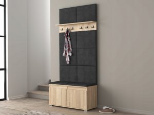 MartigoPlus Szafka na buty siedzisko wieszak panele Nevada 100 dąb sonoma 4