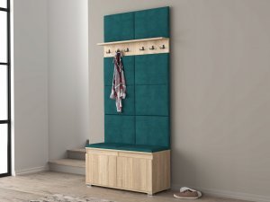 MartigoPlus Szafka na buty siedzisko wieszak panele Nevada 100 dąb sonoma 6