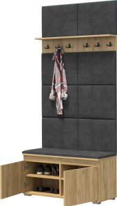 MartigoPlus Szafka na buty siedzisko wieszak panele Nevada 100 dąb craft 4