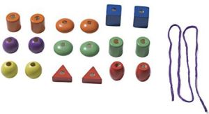 SES Drewniane korale - nauka nawlekania 2