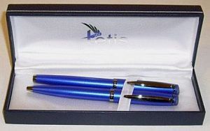 Tetis Komplet KK470 pióro + długopis niebieski 1