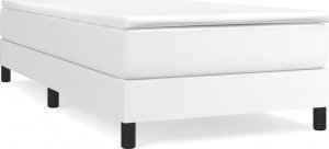 vidaXL vidaXL Łóżko kontynentalne, białe, 90x190 cm, obite sztuczną skórą 2