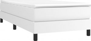 vidaXL vidaXL Łóżko kontynentalne, białe, 90x190 cm, obite sztuczną skórą 3
