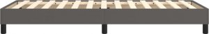 vidaXL vidaXL Łóżko kontynentalne, szare, 100x200 cm, obite sztuczną skórą 6