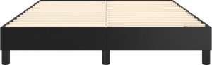 vidaXL vidaXL Łóżko kontynentalne, czarne, obite sztuczną skórą, 140x190 cm 5