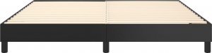 vidaXL vidaXL Łóżko kontynentalne, czarne, obite sztuczną skórą, 160x200 cm 5