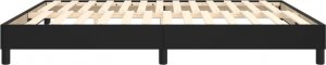 vidaXL vidaXL Łóżko kontynentalne, czarne, obite sztuczną skórą, 160x200 cm 6