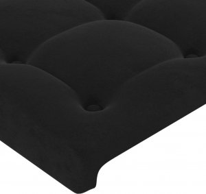 vidaXL vidaXL Zagłówek do łóżka z LED, czarny, 180x5x118/128 cm, aksamit 5