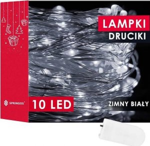 Lampki choinkowe Springos 10 LED białe zimne 9