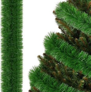 Dekoracja świąteczna Springos Łańcuch na choinkę 6m zielony, girlanda choinkowa, średnica 15cm UNIWERSALNY 1