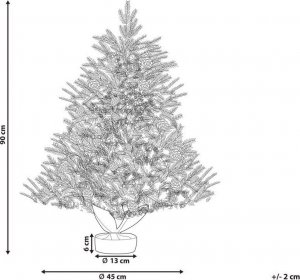 Dekoracja świąteczna Beliani ozdobna choinka 7