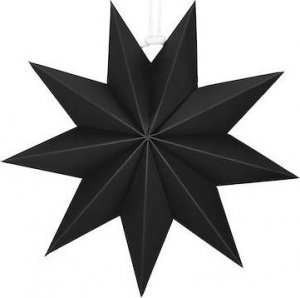 Springos Gwiazda świąteczna papierowa zawieszka choinkowa czarna UNIWERSALNY 1