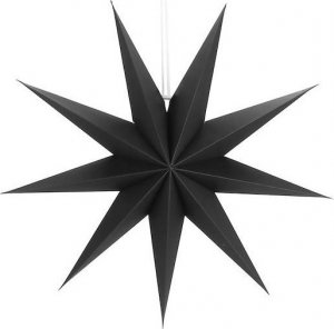 Springos Gwiazda świąteczna papierowa 3d 60 cm zawieszka choinkowa czarna UNIWERSALNY 1