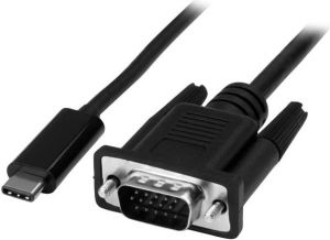 Kabel USB StarTech USB-C - D-Sub (VGA) 1 m Czarny (CDP2VGAMM1MB) 1