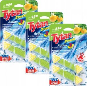 Tytan Tytan 3w1 kostka do WC ACTION3 lemon 6x40g PROMO 1