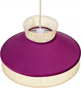 Lampa wisząca Beliani Lampa wisząca rattanowa z różowym BATALI! 4