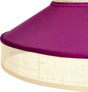 Lampa wisząca Beliani Lampa wisząca rattanowa z różowym BATALI! 5